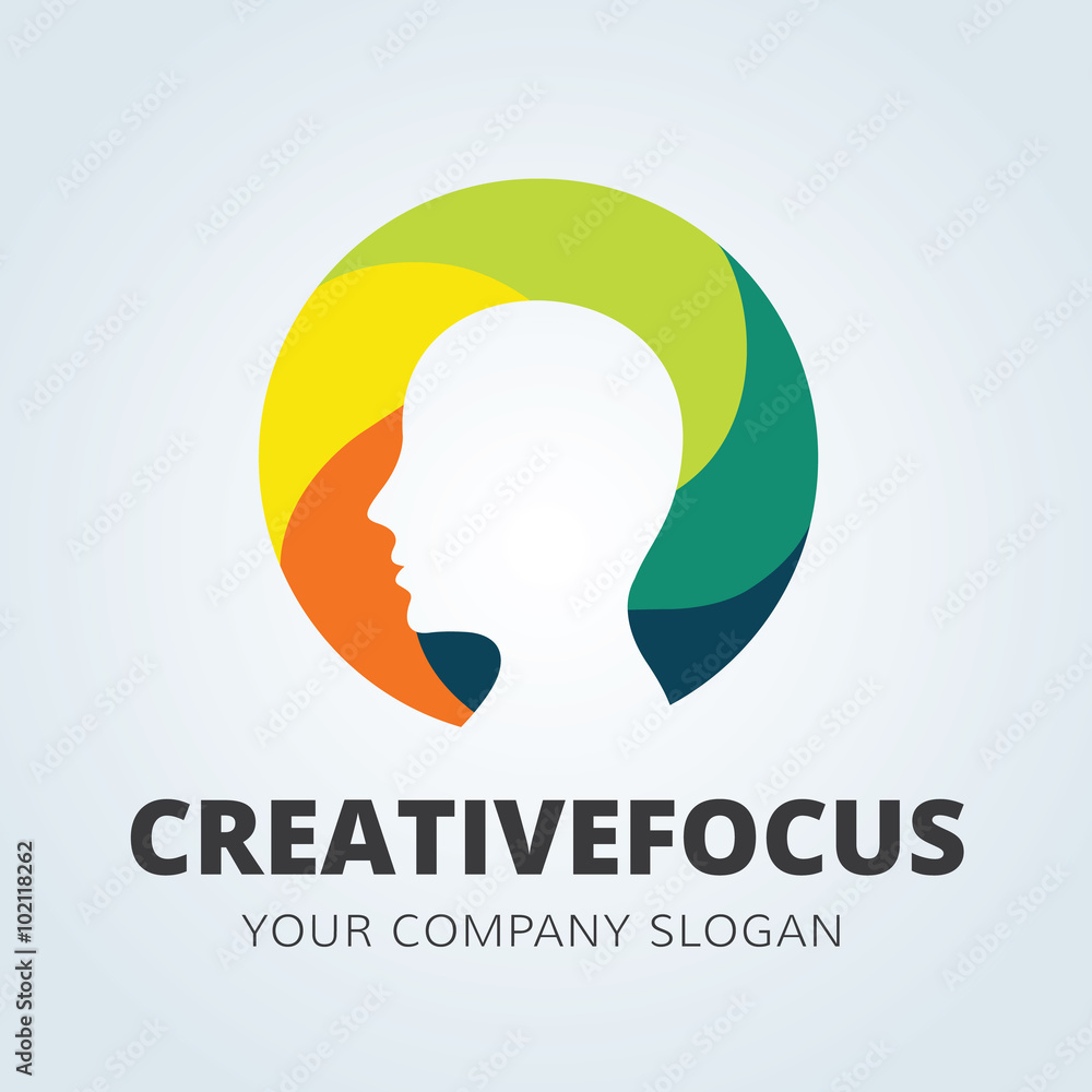 Creative idea logo,Brain logo,learning logo,education logo,mine and human logo design,vector logo template