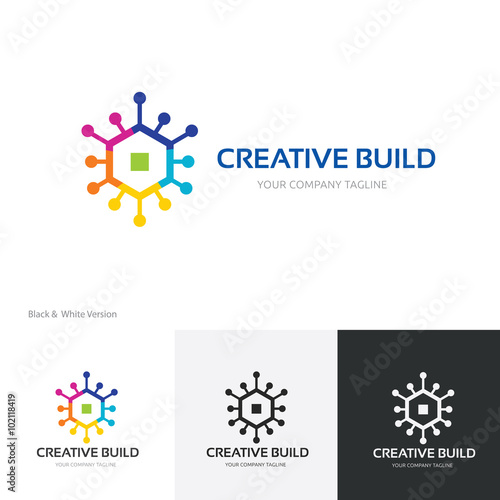 Creative idea logo,Brain logo,learning logo,education logo,mine and human logo design,vector logo template