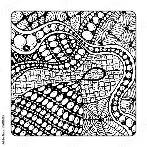 Zentangle ornament, sketch for your design