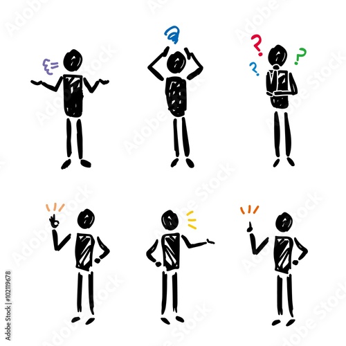人物のシルエットイラスト