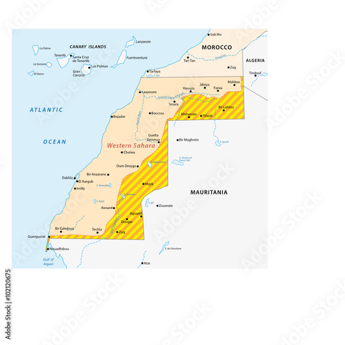 western sahara map
