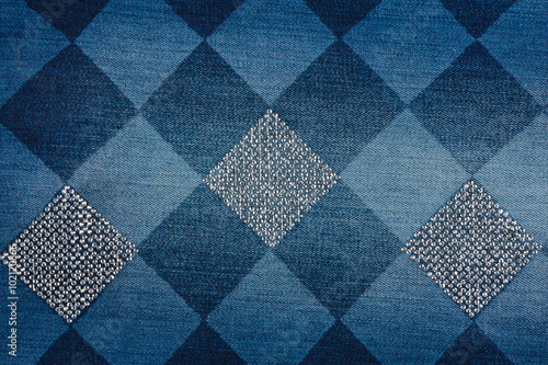 Fashionable background,  jeans  inlaid rhinestones