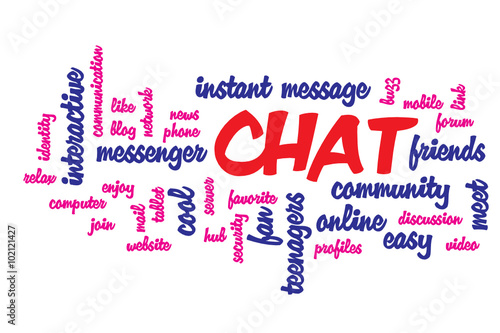 Tag cloud chat communication messenger interactive 010