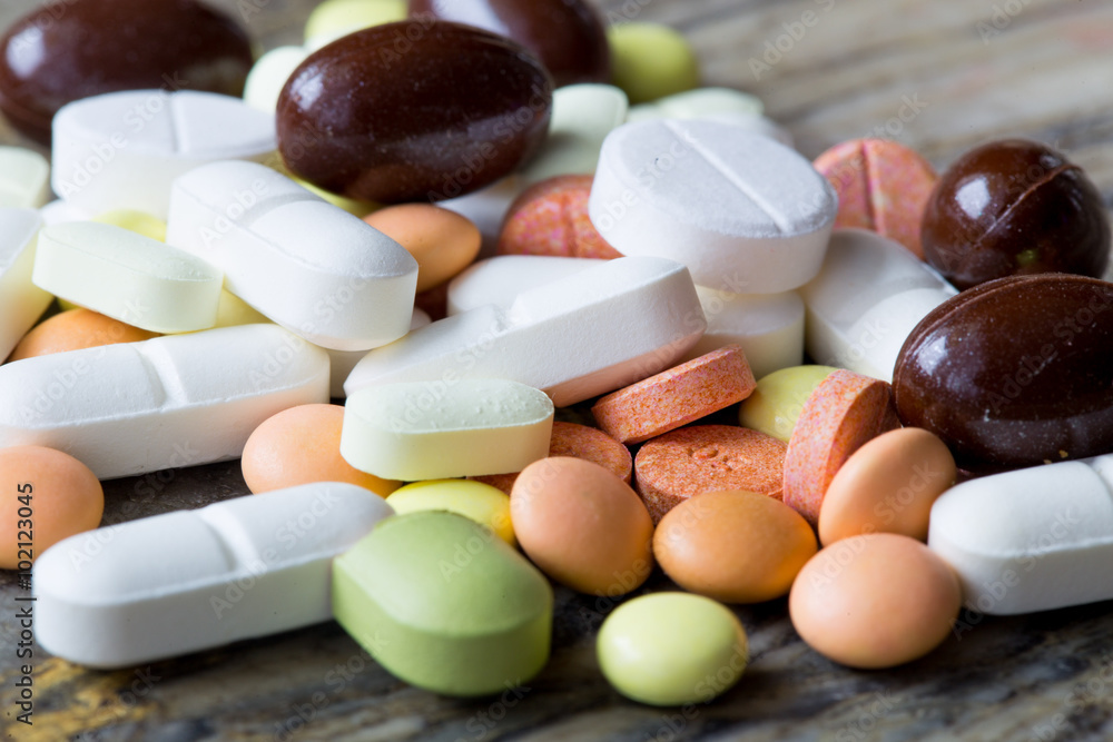 colorful medication and pills colorful medication and pills