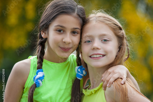 friendship happy young girls