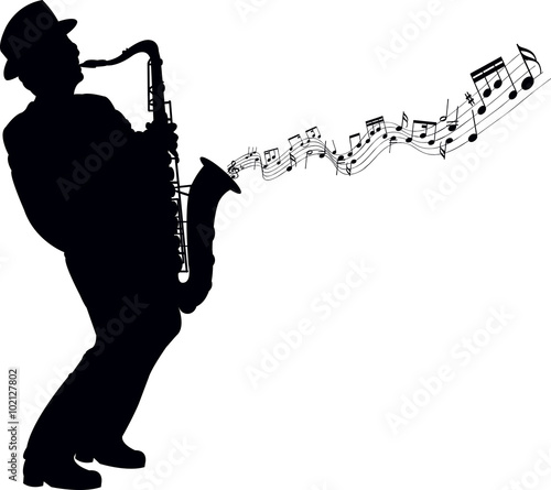 Canvas Print sax player