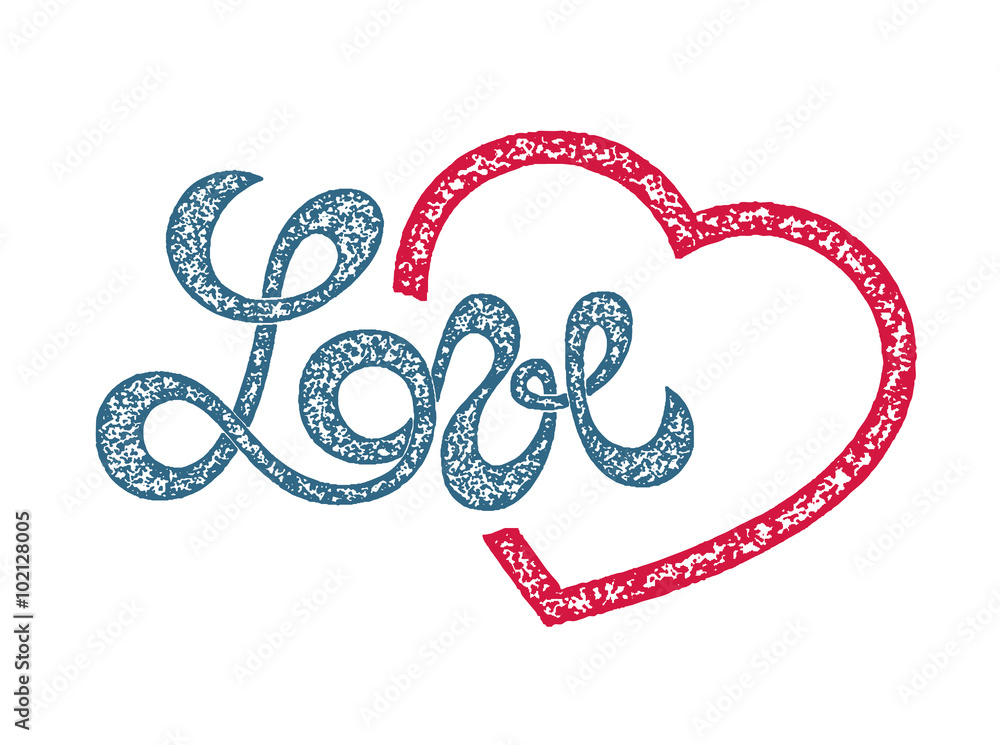 Love lettering, stamp design, vector illustration graphic Love lettering, stamp design, vector illustration graphic
