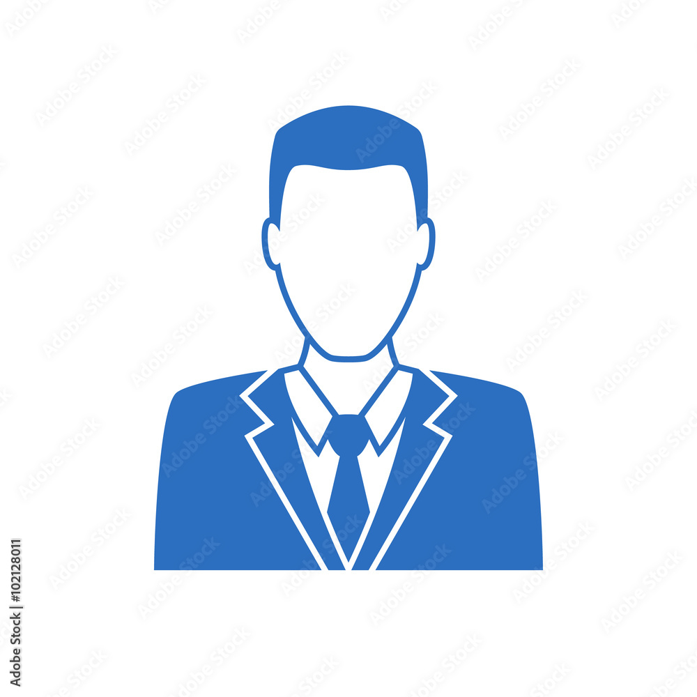 Man in business suit icon, vector symbol Man in business suit icon, vector symbol