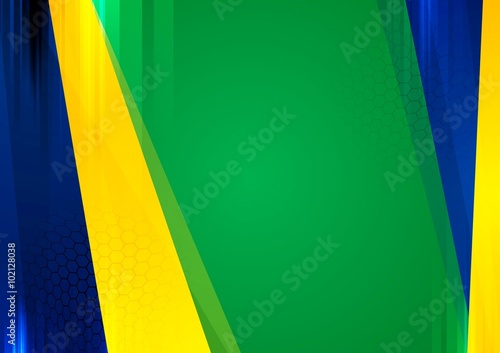 Vector background in Brazilian colors