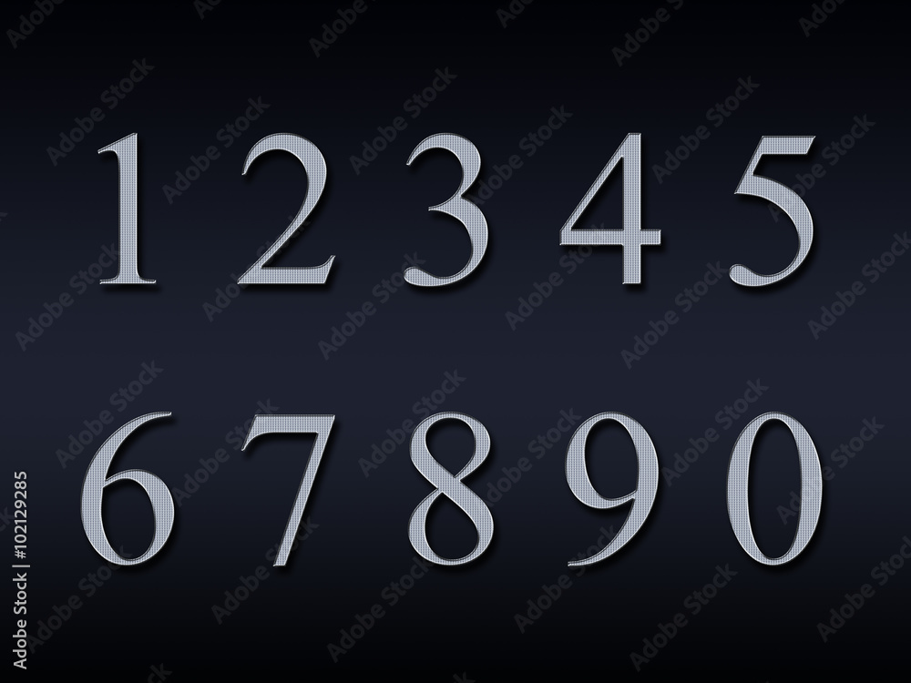 numbers on a grey background numbers on a grey background