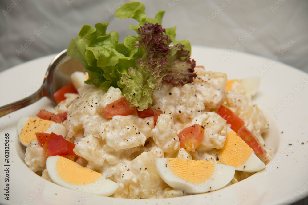 Potato salad with and egg Potato salad with and egg