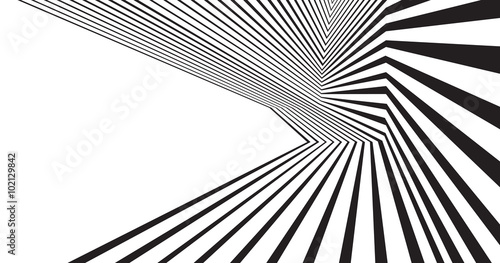 black and white mobious wave stripe optical abstract design photo