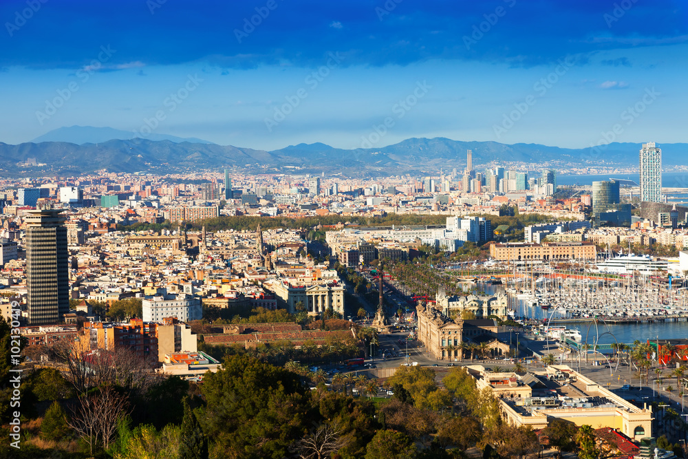  Barcelona from Montjuic in  day time. Spain