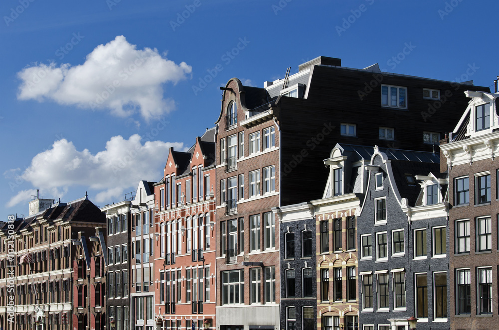 Dutch houses, Canal, Amsterdam, Netherlands
