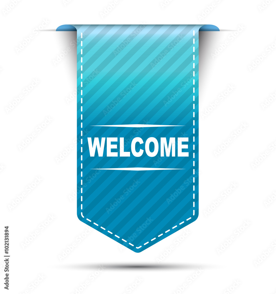 blue vector banner design welcome blue vector banner design welcome