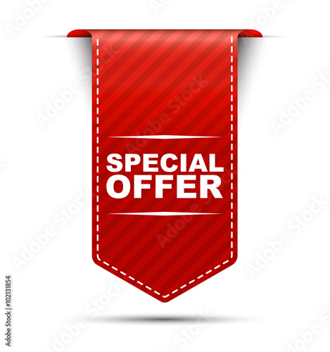 red vector banner design special offer