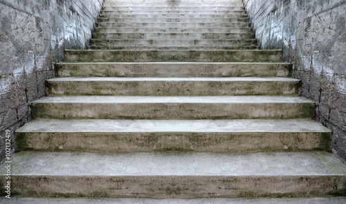 Billede på lærred Concrete stairway perspective