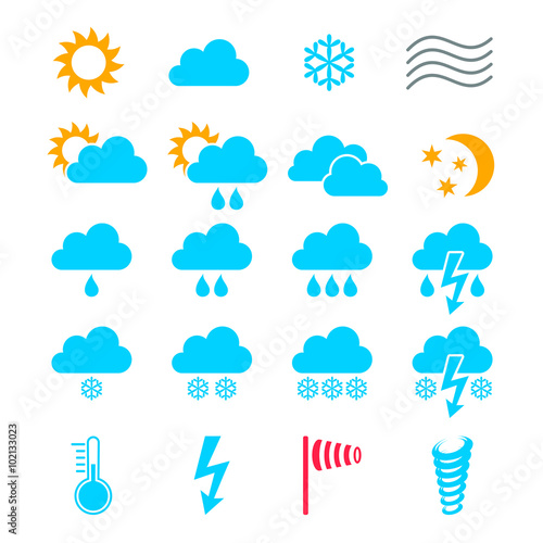 Vector weather icons collection
