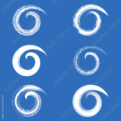 Vector brush strokes spirals