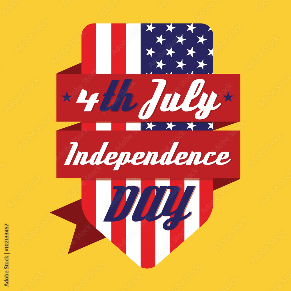 4th July American Independence Day Design.
