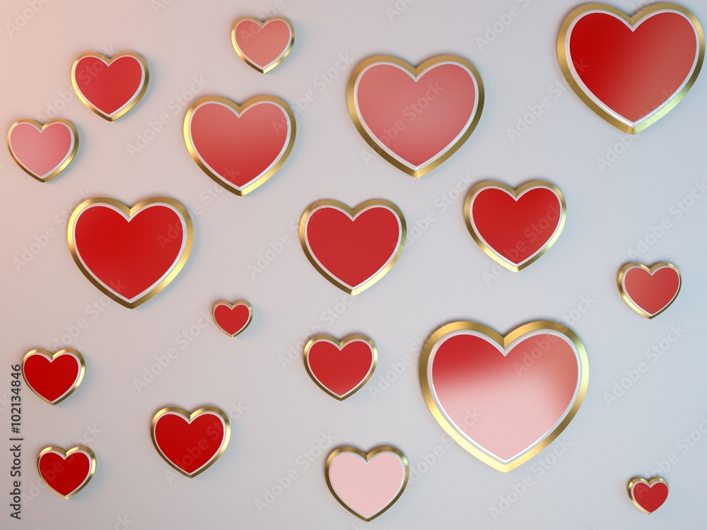 Trendy abstract Valentines day background grey with 3d stylized red hearts. Creative stylish wallpaper. Beautiful love card for Valentines day. Trendy abstract Valentines day background grey with 3d stylized red hearts. Creative stylish wallpaper. Beautiful love card for Valentines day.