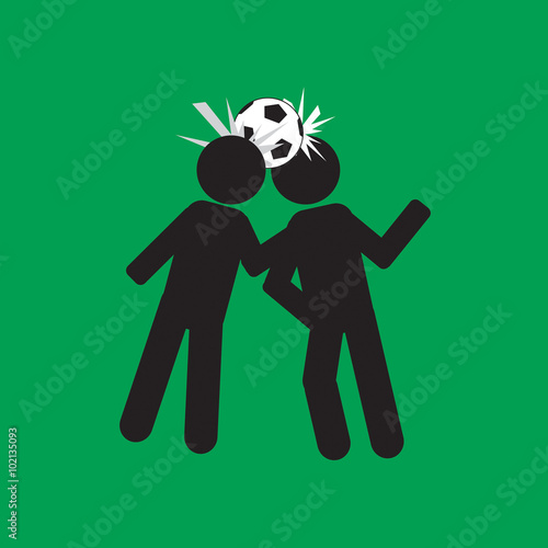 Tackle Soccer Sign Vector Illustration.