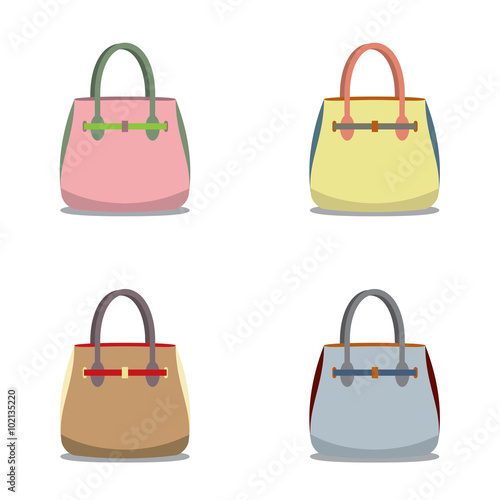 Women Bags Vector Illustration.