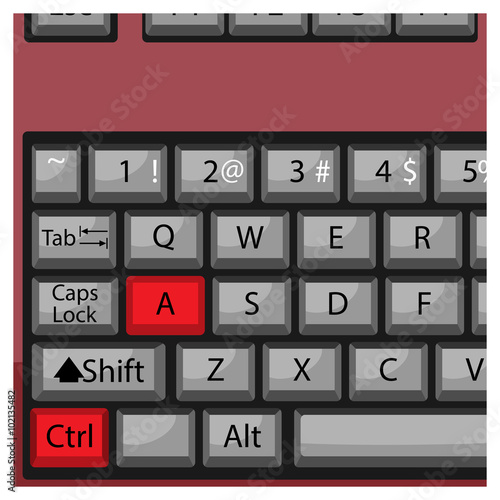 Combination keyboard ctrl A