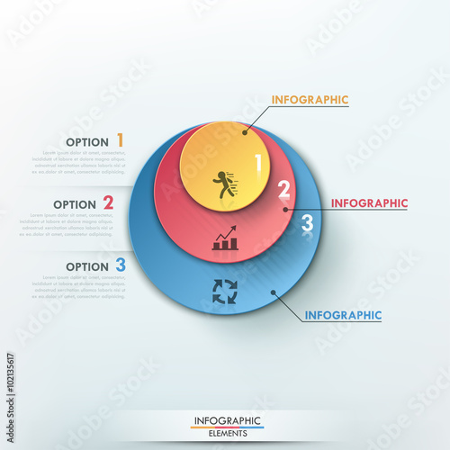 Modern infographics options banner.