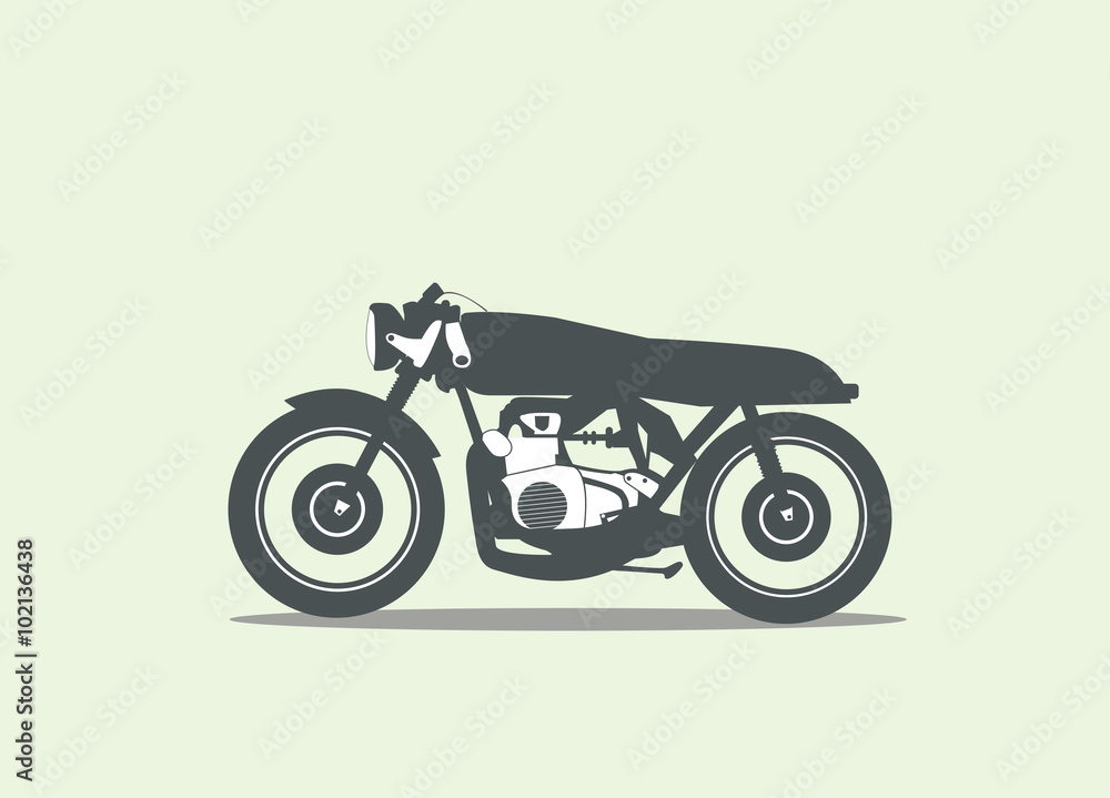 Obraz premium motorbike, motorcycle vector silhouette