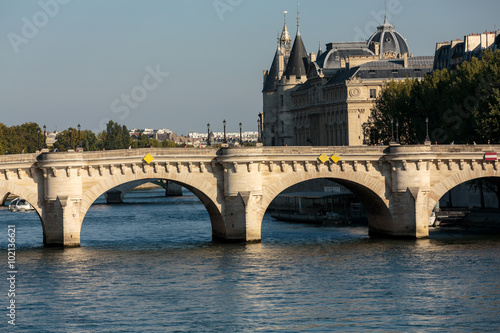 Pont Neuf and Cite Island in Paris  France