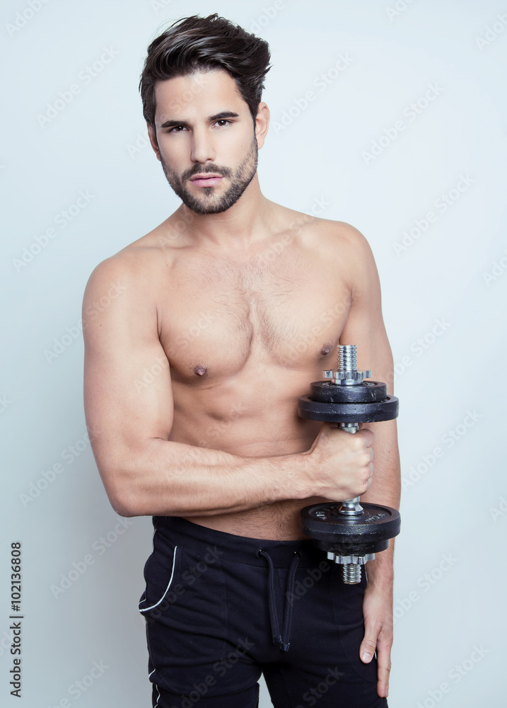 handsome young and fit man ready for workout