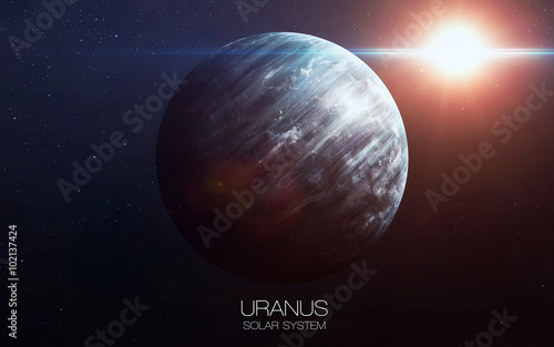 Fototapeta Naklejka Na Ścianę i Meble -  Uranus - High resolution images presents planets of the solar system. This image elements furnished by NASA.