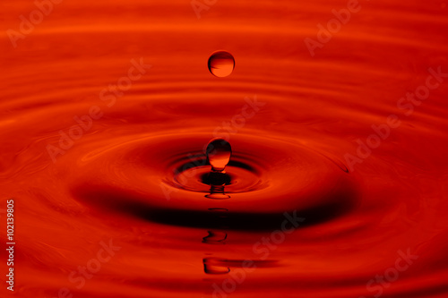 Drop of red water