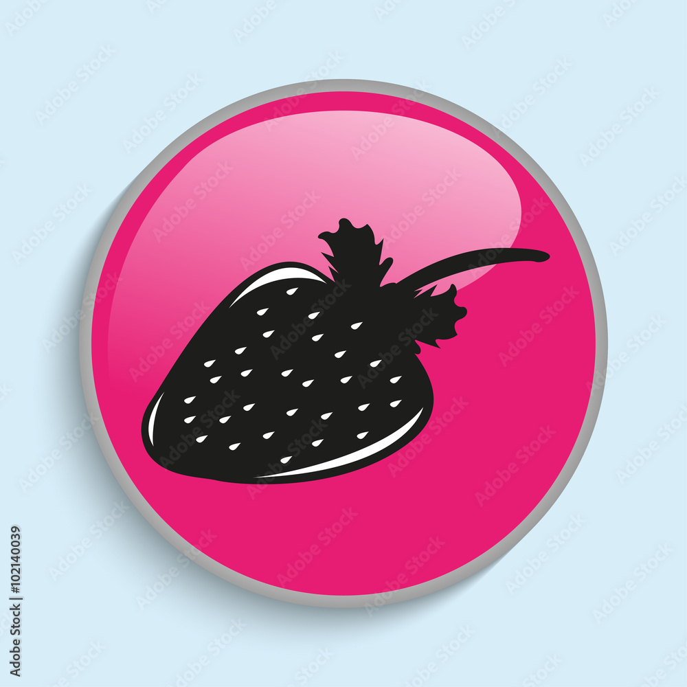 Fresh strawberries. Vector icon. Fresh strawberries. Vector icon.