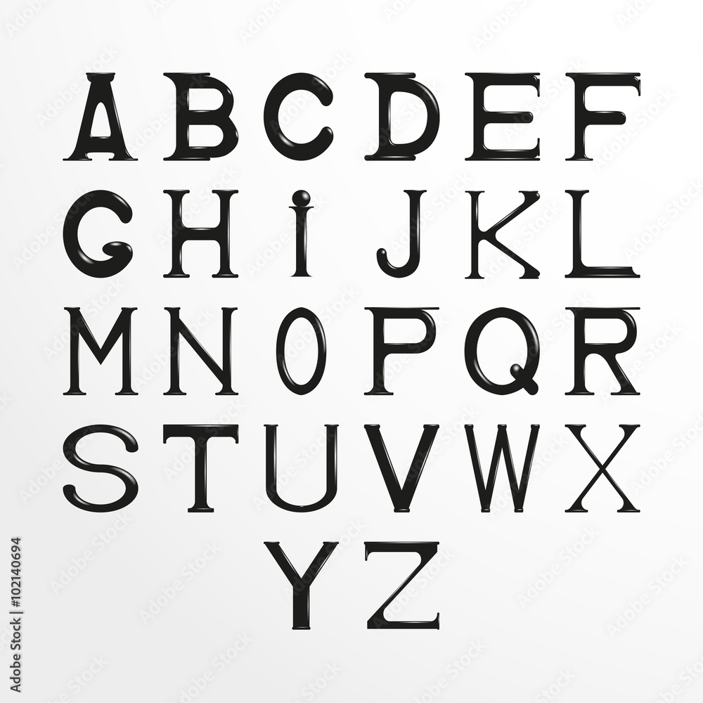 The letters of the Latin alphabet. Vector illustration. The letters of the Latin alphabet. Vector illustration.
