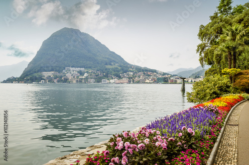 Pulic park in Lugano, Switzerland