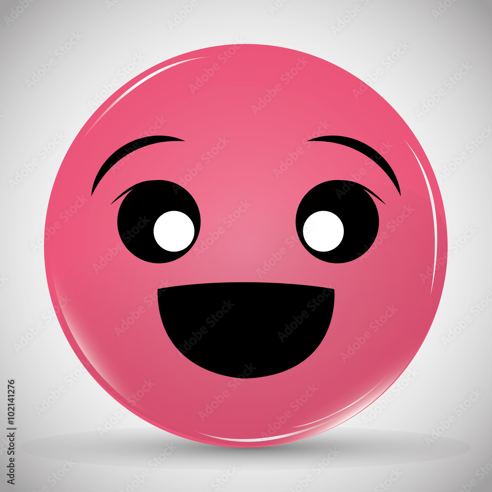 Fototapeta premium Funny cartoon face 