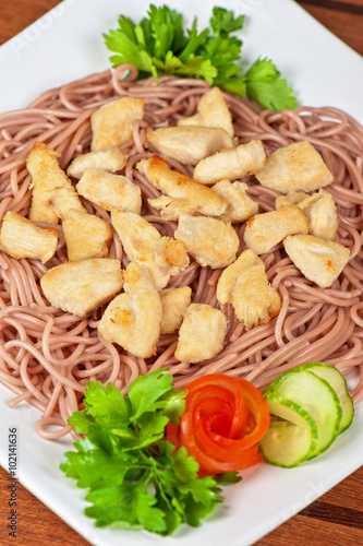 pasta with chicken meat