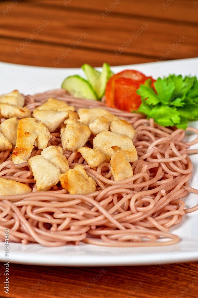 pasta with chicken meat pasta with chicken meat