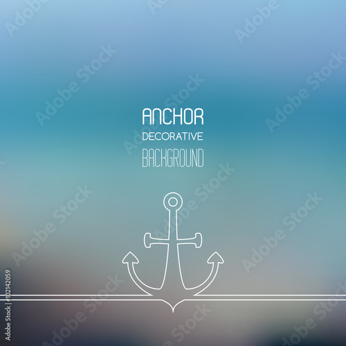 Anchor line graphic on blurred background