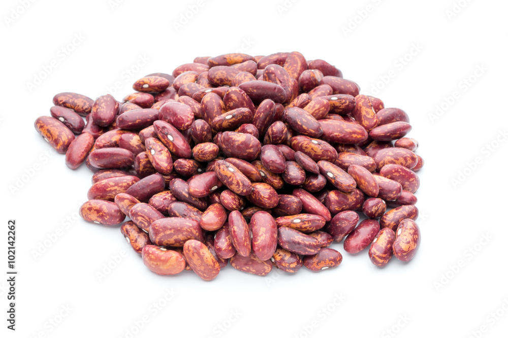 Red beans isolated on the white. Red beans isolated on the white.