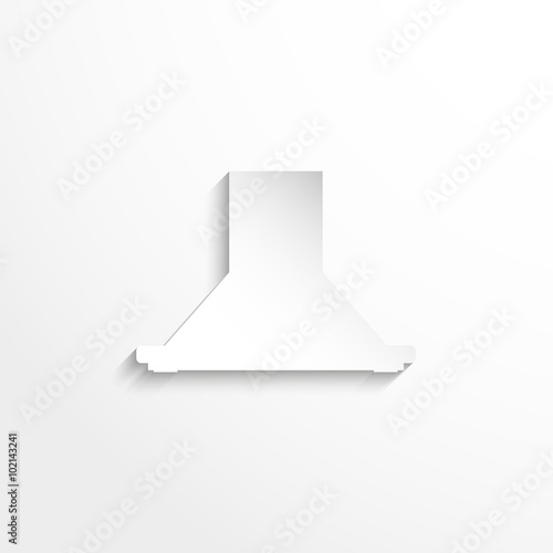 Household appliances. The cooker hood. Vector icon.