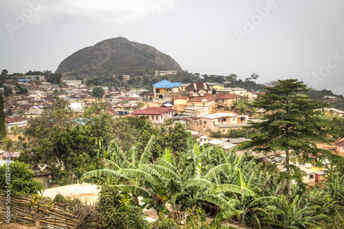 Obraz na płótnie View over the town of Amedzofe, Volta Region, Ghana. w salonie