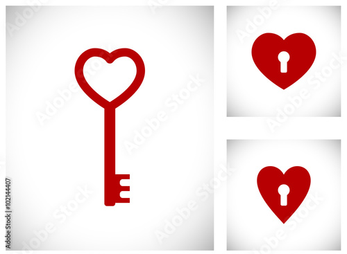 key in heart shape