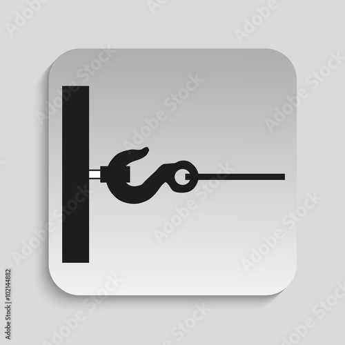 Symbol. Towing cargo. Vector icon.