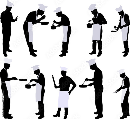 Chef silhouette collection - vector