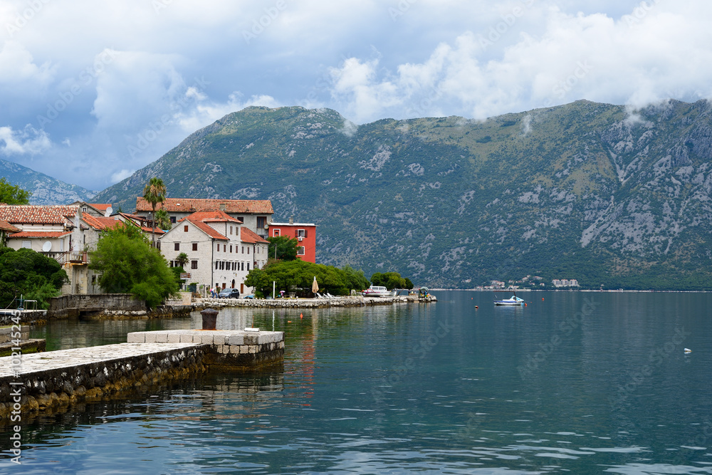 Bay of Kotor near town Prcanj, Montenegro