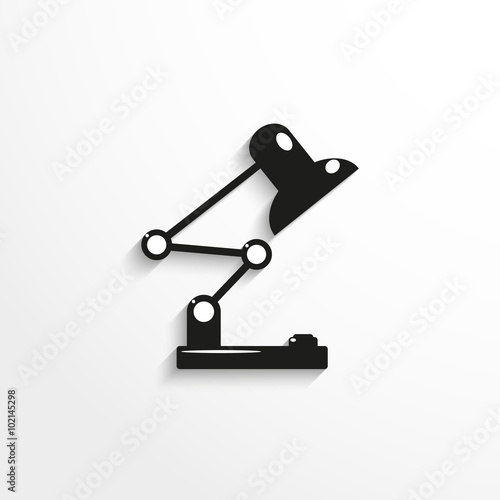 Pieces of furniture. Table lamp. Vector icon.