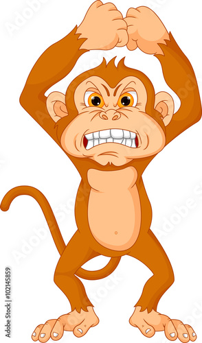 angry monkey cartoon